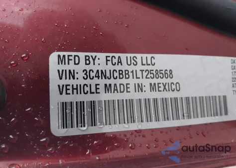 2020 Jeep Compass Sun And Safety Fwd z USA, uszkodzony, nr VIN 3C4NJCBB1LT258568